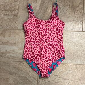 Posh Peanut Leopard/Heart Reversible One Piece Swimsuit